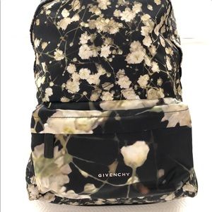 UNISEX Givenchy Nylon and Leather Floral Backpack